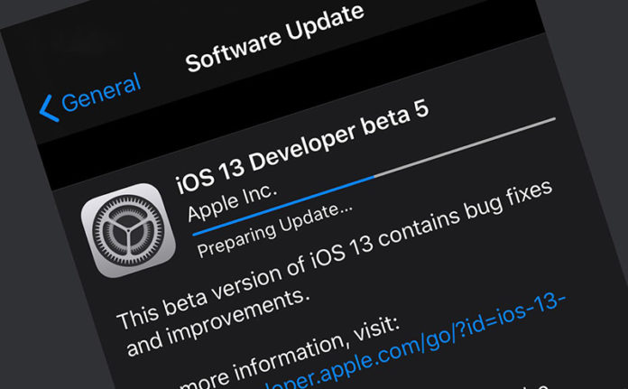 iOS.13.developer.beta.5 iOS 13 beta 4 iPadOS 13 beta 4