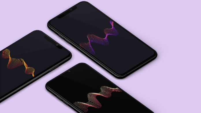 Waveform-wallpaper-iPhone Обои для iPhone в стиле красочной формы волн