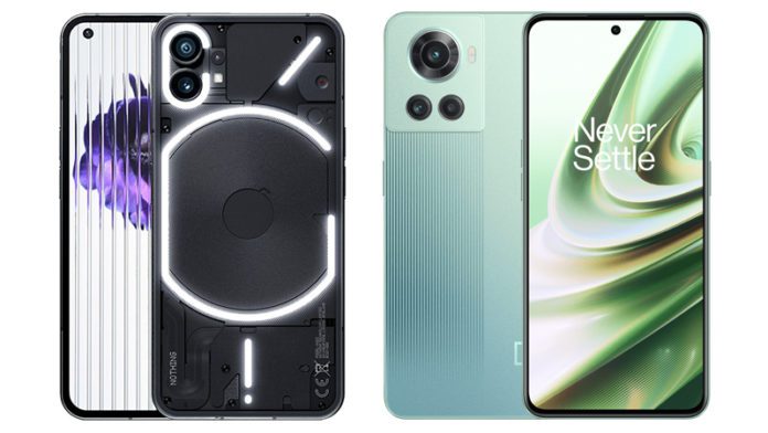 Nothing-Phone-1_OnePlus-10R Nothing Phone 1 vs OnePlus 10R